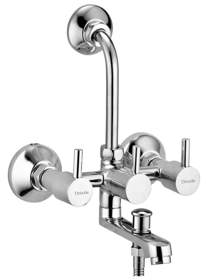 دريزل خلاط حائط DRIZZLE Flora 3 في 1 مع أنبوب ربط نحاسي مطلي بالكروم - Image 1